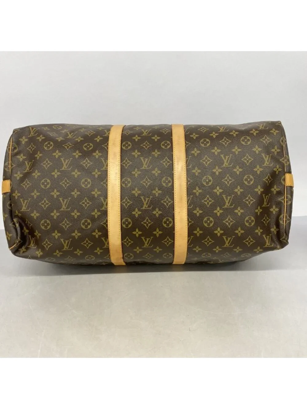 Louis Vuitton Boston Bag Monogram Keepall Bandouliere 55 Brown